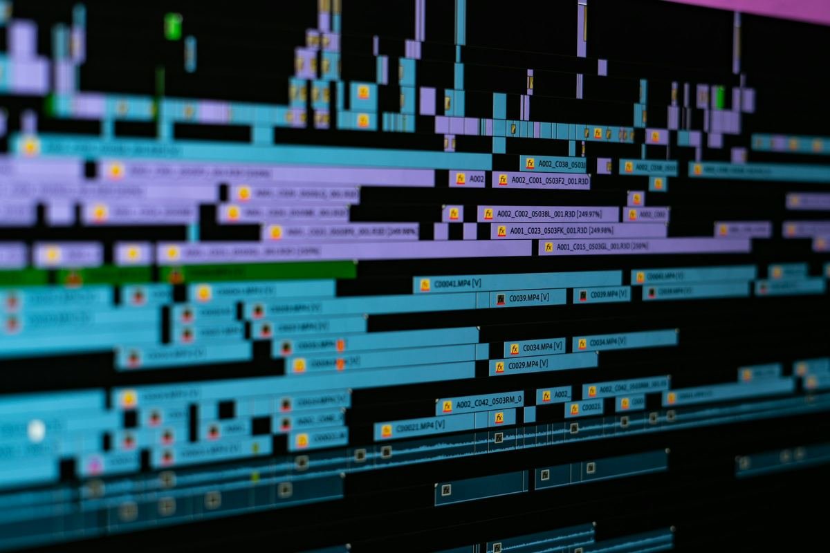 Colourful data tracks displayed on a screen, similar to a genome browser.